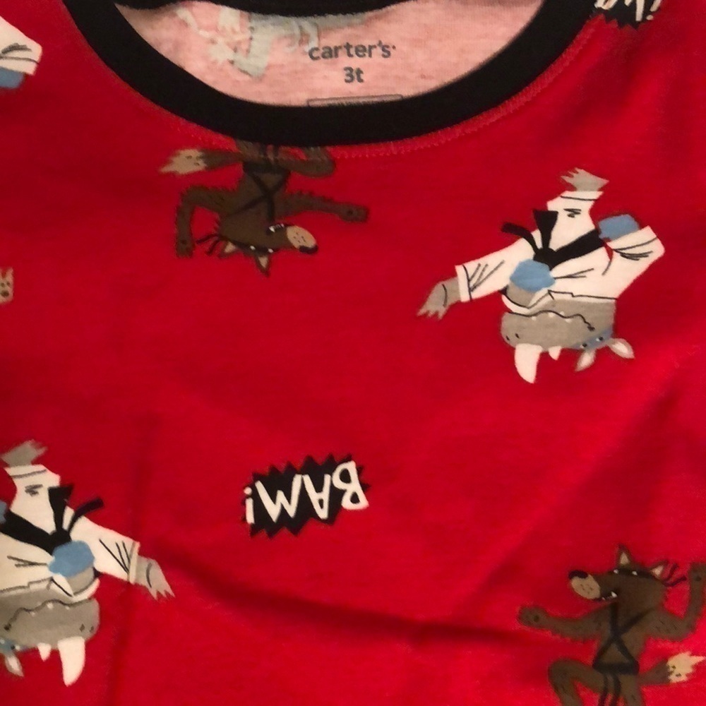 Carter (new)red “bam” T-shirt,pants navy carters , 3T - Picture 3 of 3